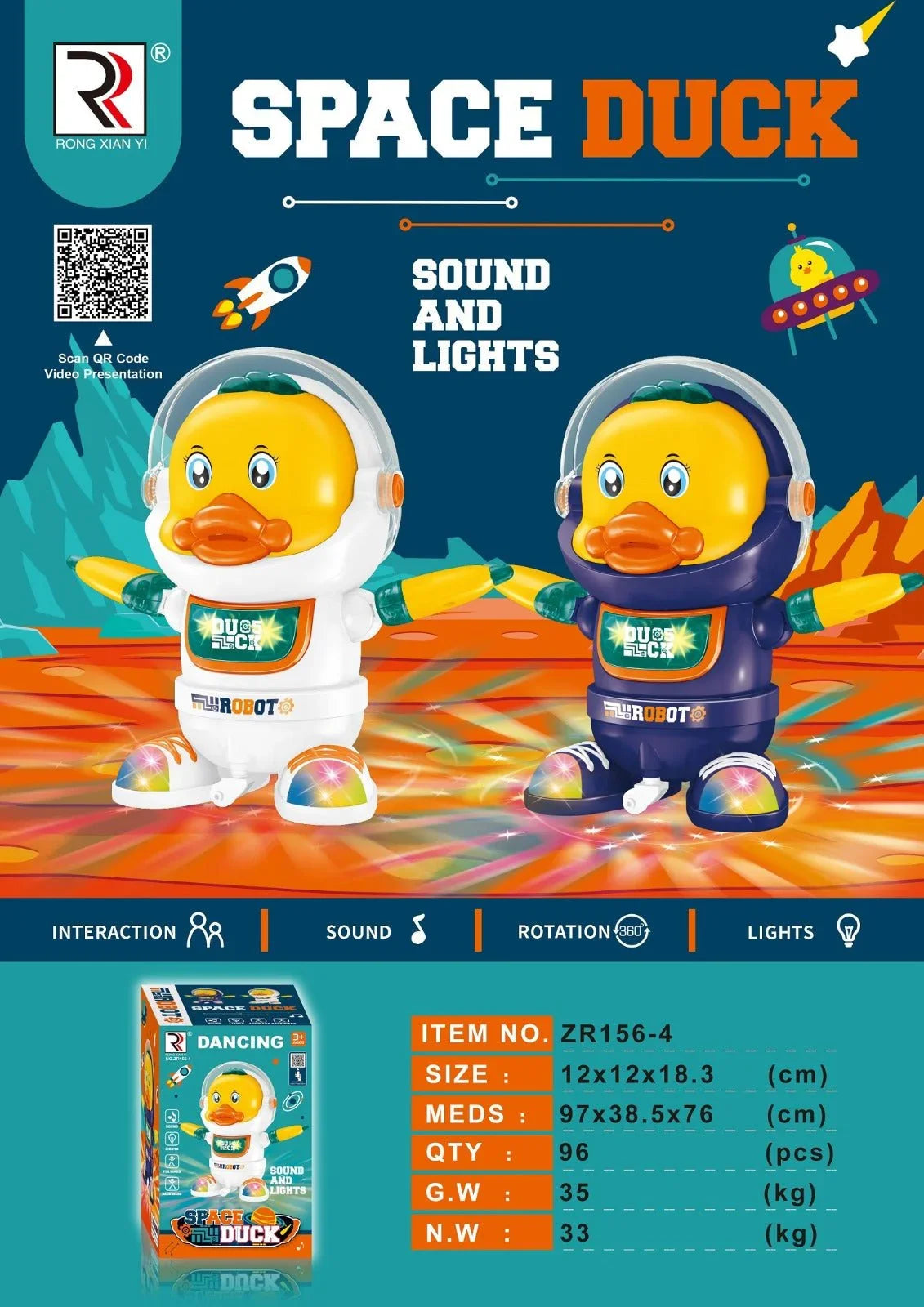 Dancing Space Duck Robot Toy - S-PRIMEMART