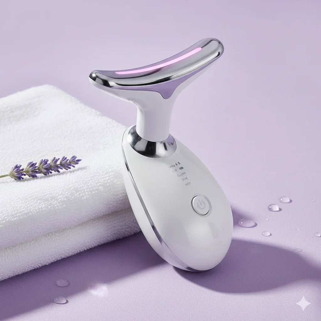 Neck & Face Skin Tightening Device – 7-in-1 LED Therapy - S-PRIMEMART
