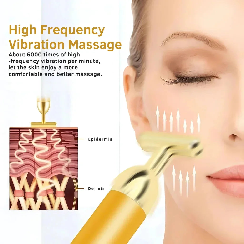 24K Gold Electric Bar Massage [6000 vibrations] - S-PRIMEMART