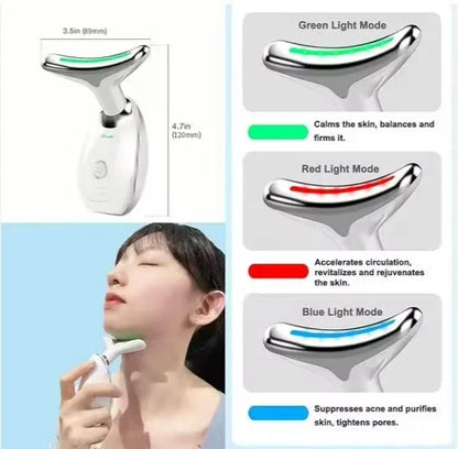 Neck & Face Skin Tightening Device – 7-in-1 LED Therapy - S-PRIMEMART
