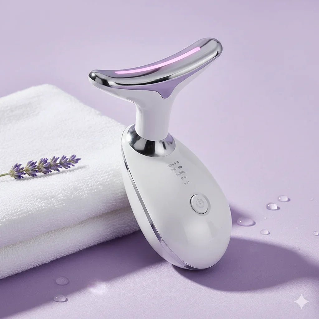 Neck & Face Skin Tightening Device – 7 - in - 1 LED Therapy - S - PRIMEMART